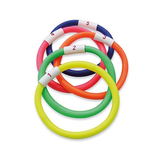 
Game 5  rings -  flexible, numbered and submersible