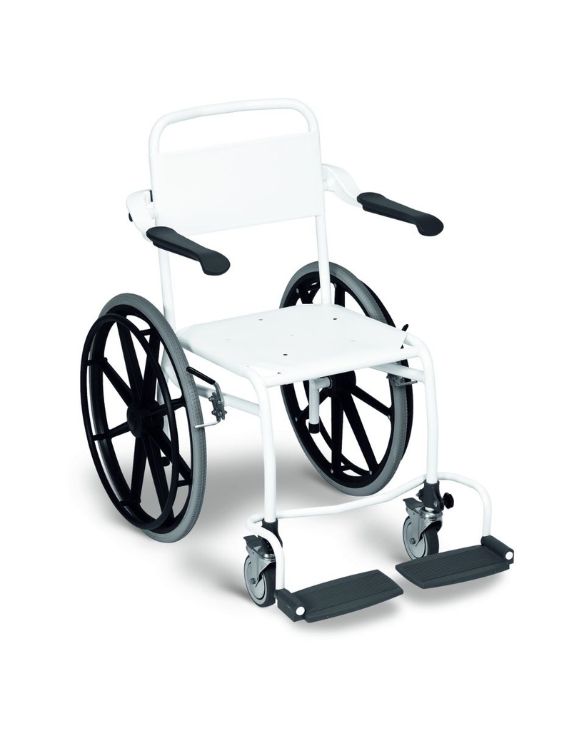 Rolstoel RVS gecoat wit