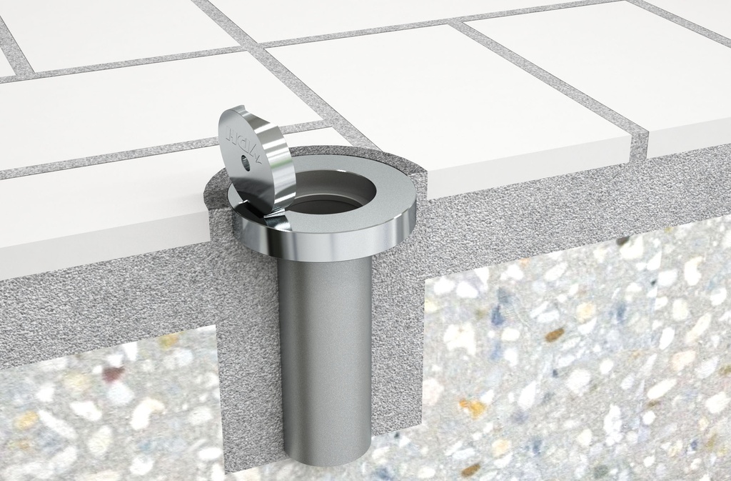 vloerpot met scharnier deksel