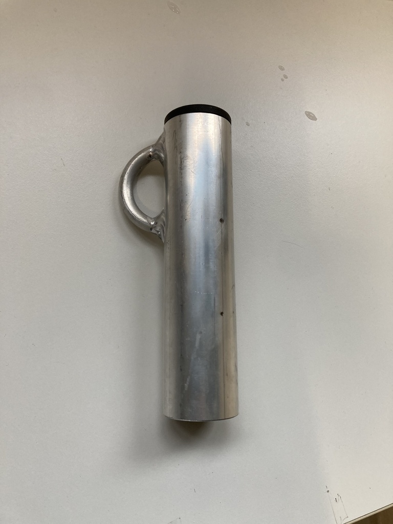 Alu grondpaaltje met oog 38mm