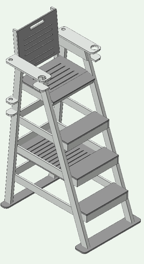 Lifeguard chair - 3 steps