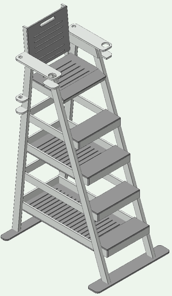 Lifeguard chair - 4 steps