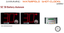 Waterpolo shot clocks - BATTERY - indoor pool - digits 23cm