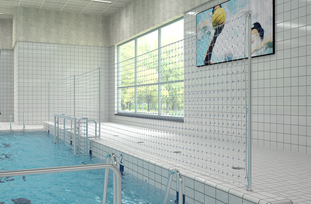 Waterpolo keernetinstallatie