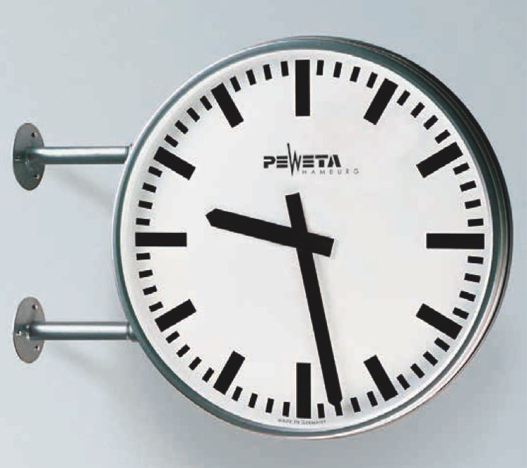 Outdoor analog clock - double face 520mm