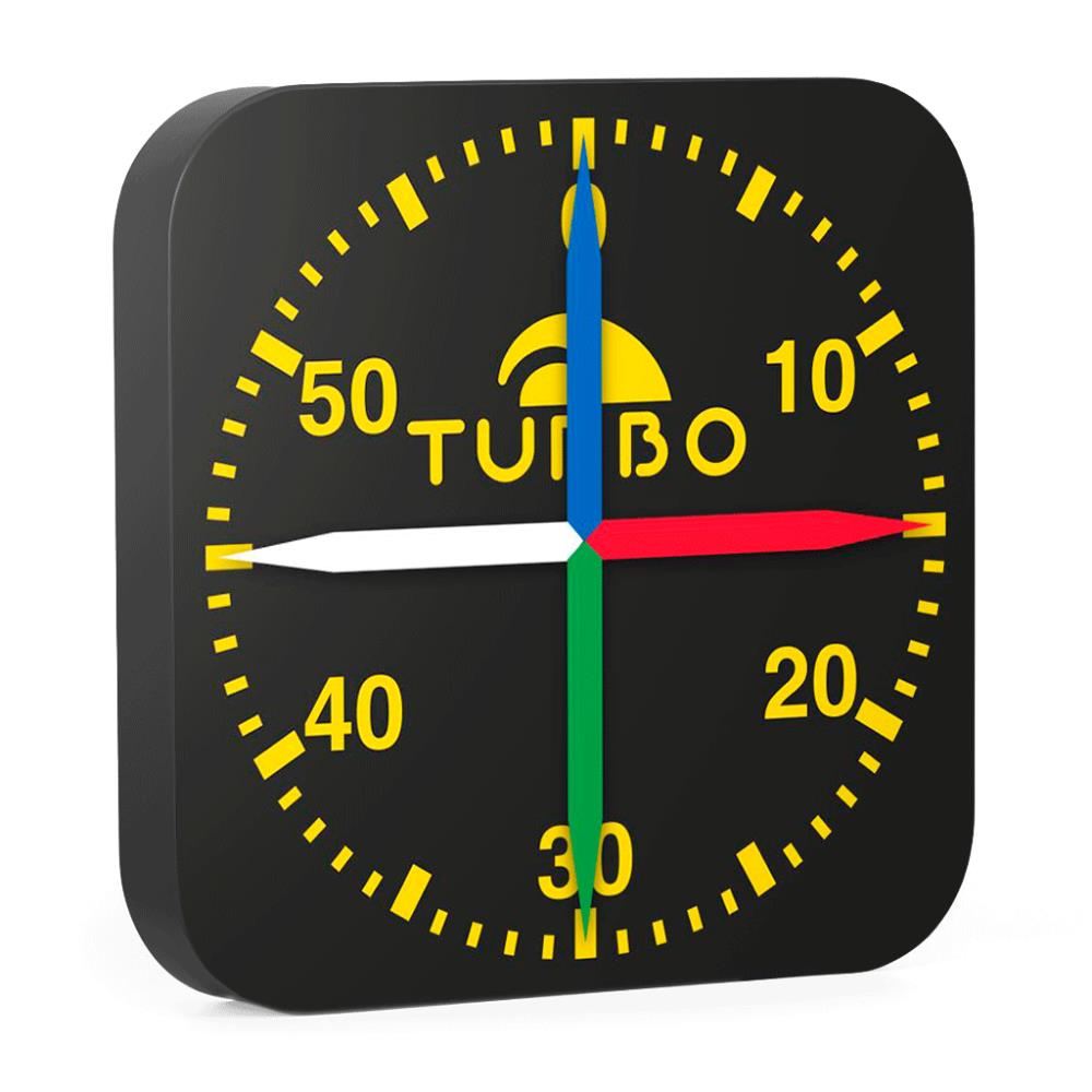 PACE CLOCK BLACK (80x80x7)