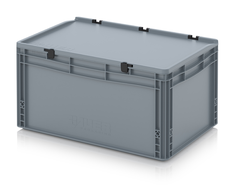 Eurobox met scharnier deksel - 60x40x33,5cm